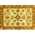 thumbnail image 1 of Ahgly Company Machine Washable Indoor Rectangle Oriental Yellow Traditional Area Rugs, 8' x 10', 1 of 4