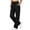 Black, variant on Women High Waist Wide Leg Sweatpants JIANLAI Drawstring Loose Cargo Jogger Pants With Side Pockets, Soft Polyester Full Length Casual Sports Trousers For Workout Gym Outdoor Daily Wear