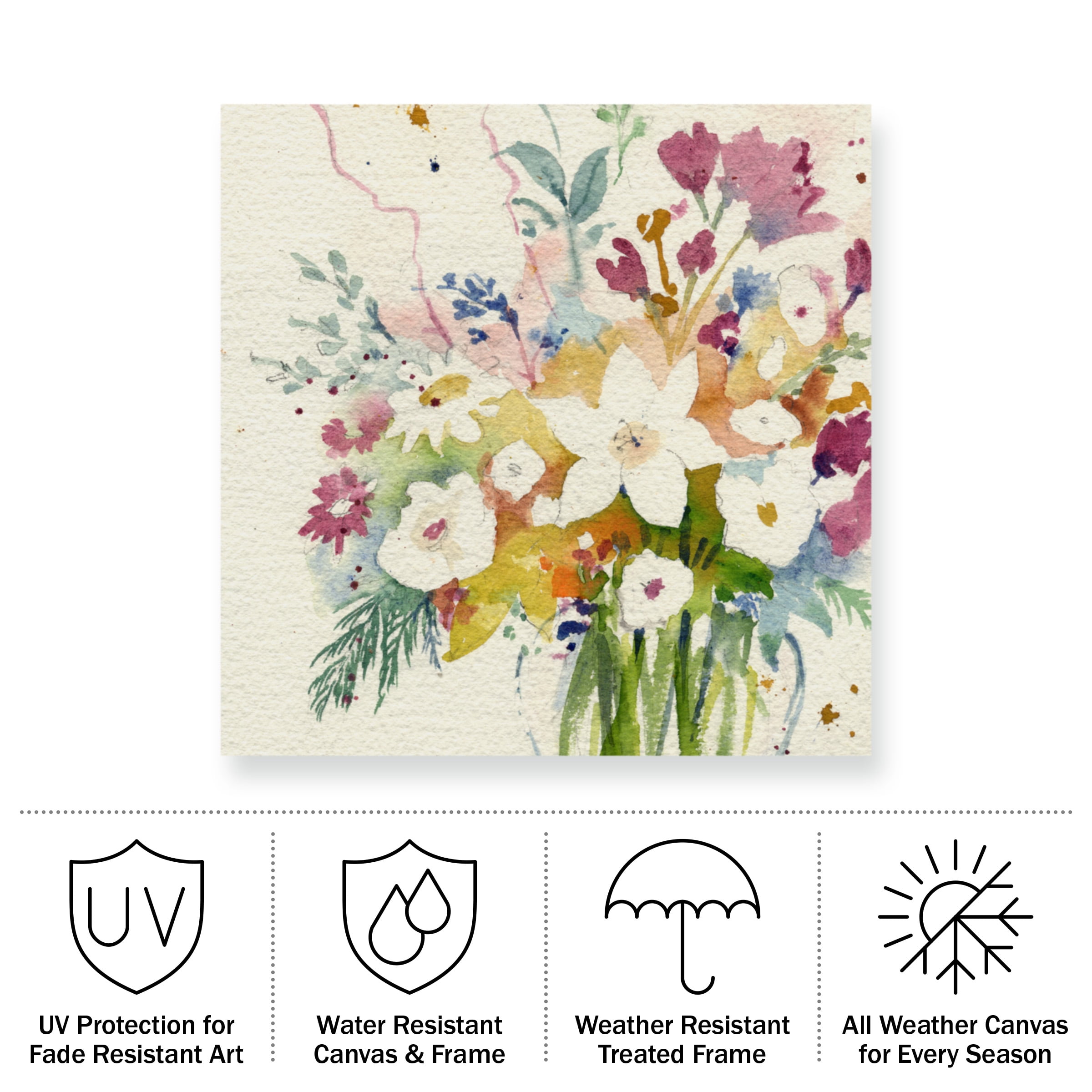 Sheila Golden 'Dream Bouquet' Outdoor All-Weather Wall Decor