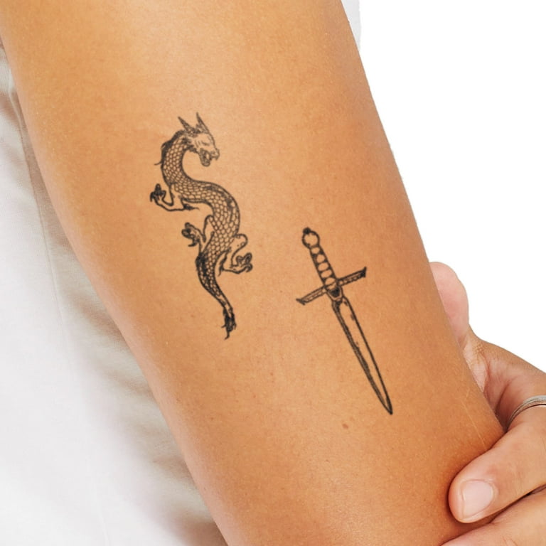 Minimalist Dragon Tattoo – Tattoo for a week