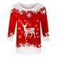 thumbnail image 4 of Camisas Navideñas Para Mujer Moda Blusa de Manga Tres Cuartos Cuello Redondo Casual Chriatmas Impreso Tops Odeerbi ODB200496, 4 of 5