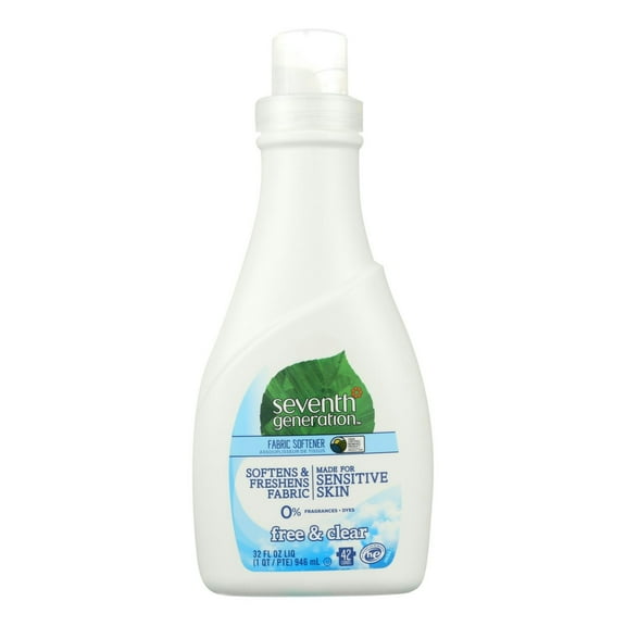 Seventh Generation Natural Liquid Fabric Softener Free Clear 42 Loads 32 oz Bottle 6 /carton (SEV 22833)