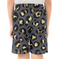 thumbnail image 3 of Golden Leopard Print Pattern Athletic Shorts Breathable with Comfort Fit Drawstring Casual Sweatshorts Large, 3 of 9
