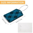 thumbnail image 5 of Luggage Tag, Travel Tags, Handbag Tag - Square PU Leather 2 Pack with Privacy Cover and Stainless Steel Ring - Suitable for Travel, Backpack, Handbag [Amazon Approved] Tartan Plaid Cross, 5 of 7