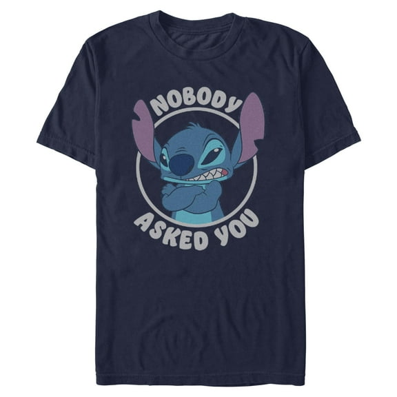 Mens Lilo & Stitch Nobody Asked You T Shirt
