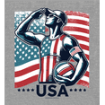 thumbnail image 2 of USA Athlete Adult Heather Gray Long Sleeve Hoodie-Medium, 2 of 4