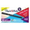 Paper Mate Write Bros Grip Ballpoint Stick Pen, Black Ink, Medium, Dozen
