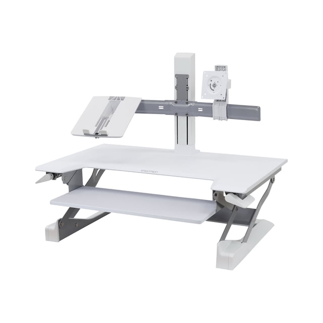 Ergotron WorkFit - Mounting component (cart upgrade set) - for LCD display / notebook - steel - white - screen size: 24"