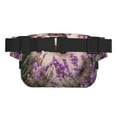 thumbnail image 3 of Honeii Dog in Lavender Flowers Print Square Double Layer Waist Bag,Waist Belt Bag Fashion Fanny Women and Men,For Travel Running Hiking Walking, 3 of 9
