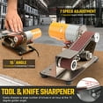 thumbnail image 4 of 3-In-1 Mini Belt Sander 15° Knife Sharpener - Electric Bench Grinder Buffer Polisher, 7-Speed (4000-9000rpm) Forward/Reverse, All-Copper Motor & Anti-Vibration Design for Metal Wood DIY Handcraft, 4 of 12