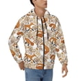 thumbnail image 4 of Zip Up Hoodies for Men - Autumn Fox with Brown Plants Long Sleeve Comfrt Men'S Fashion Hoodies & Sweatshirts, Jackets for Men Hoodies Pullover Clothing Clothes with Pouch, 4 of 5