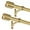 Brass 2 Pack, variant on 2 Pack Curtain Rods 72 to 144 Inch, Adjustable 1-Inch Window Curtain Rods, Heavy Duty Single Telescoping Drapery Rods with Cap Finials, Brass