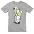 thumbnail image 2 of Big Size Ghost With Attitude Graphic Design Unisex Ring Spun Combed Cotton Short Sleeve Deluxe Jersey T-Shirt - Heather Grey XL, 2 of 4