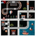 thumbnail image 2 of SAFAVIEH Carousel Kids Devan Train Track Area Rug, Black/Ivory, 3' x 3' Square, 2 of 11
