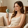 thumbnail image 4 of Clearance Mini Portable Fan, Compact with 3 Speeds, Handheld and Desktop Use with Stand, USB Rechargeable, Lightweight, Purple (for Travel and Personal Use), 4 of 4