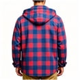 thumbnail image 5 of hoksml Men's Plaid Shirt Jacket - Button Front Flannel Overshirt with Chest Pocket, Soft Lightweight Casual Top for Spring Fall, 5 of 6