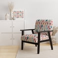 thumbnail image 2 of Designart "Scandinavian Geometry In Pastels IV" Pink Geometric Upholstered Accent Chair - Modern Arm Chair For Bedroom, 2 of 7