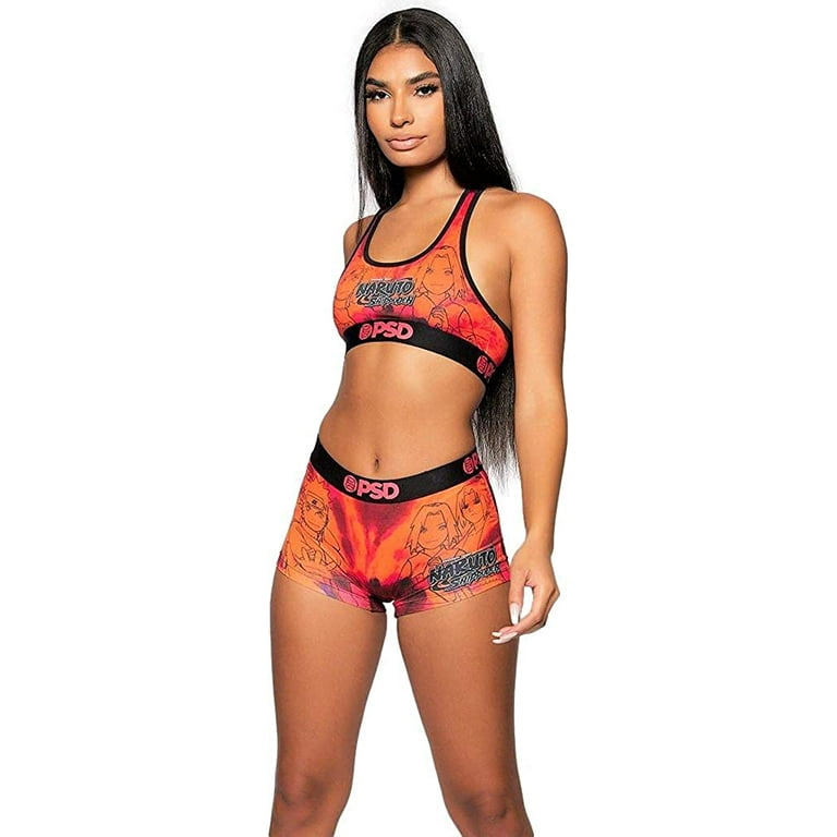 PSD Underwear Women's Sports Bra - Naruto, Wide Elastic Band, Stretch  Fabric, Athletic Fit