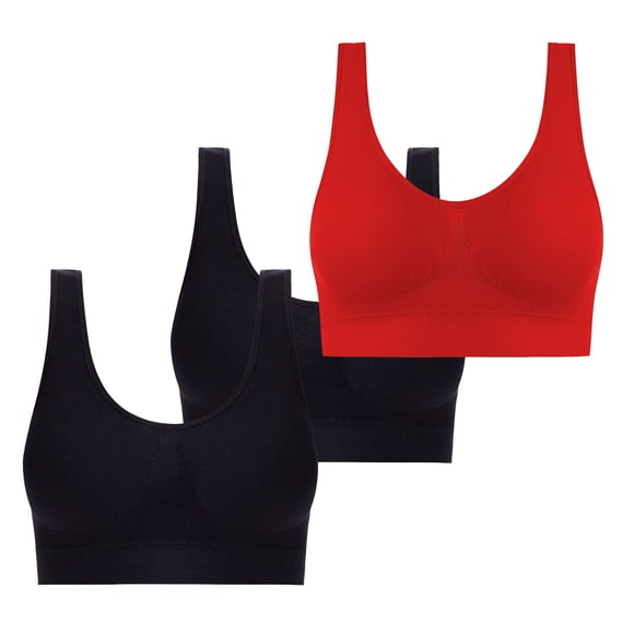 Birdeem 3Pc Ladies Traceless Comfortable No Steel Ring Breathable Gathering Bra Woman Underwear