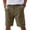 Brown, variant on TKKCS Mens Button Shorts- Rolled Hem Breathable Summer Casual Flat Front Lightweight Shorts with Pockets Gray Size 3XL