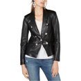 thumbnail image 1 of INC Chaqueta tipo blazer de piel sintética para mujer, negra, pequeña, 1 of 1