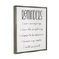 thumbnail image 3 of Stupell Positive Self Care Affirmation Reminders Inspirational Painting Gray Floater Framed Art Print Wall Art, 3 of 6