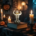 thumbnail image 5 of Halloween Spooky Skeleton Hand Candle Holders Indoor Decorations Skeleton Palm Candlesticks Horror Tabletop Decorations Props Resin Ornaments Candle Stand, 5 of 9