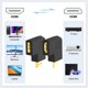 thumbnail image 3 of Paquete de 4 adaptadores HDMI planos ZHAOCHENG adaptador HDMI plano vertical 90 grados macho a hembra, 3 of 5