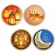 thumbnail image 2 of Decorative Stickers Eid Wall Stickers Office Workers Ramadan Celebration 11.79x11.79 Inch 4Pcs, 2 of 3