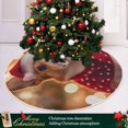 thumbnail image 6 of Cute Dogs with Christmas Scarf Hat Christmas Tree Skirt Opening Design Floor Mat Holiday Decor 35 inch, 6 of 6