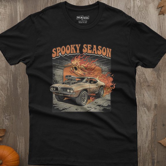 Retro Muscle Car Halloween Tee Funny Car Guy Shirt