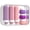 Coral Purple, variant on HonorHut Travel Silicone Bottles Set Portable Refillable Travel Essentials with Toiletry Bag LeakProof Squeezable Toiletry Containers Accessories Colorful