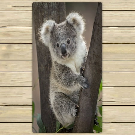PHFZK Cute Koala Bear on the Tree Branch Hand Towel Bath Bathroom Shower Towels Beach Towel 30x56 inches