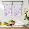 thumbnail image 3 of Purple White Floral Kitchen Towels Set of 1, Spring Botanical Leaves Farmhouse Absorbent Dish Towels for Kitchen, Microfiber Hand Towel, Quick Drying Tea Towel for Cleaning Decorative Dishcloths, 3 of 7