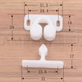 thumbnail image 2 of 3pcs White Double Ball Cabinet Cupboard Display Door Roller , , 32x24mm, 2 of 8
