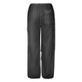 thumbnail image 7 of Hpapadks Womens Pants Plus Size Wide Leg Low Waist Solid Cargo Pant Slacks for Women Black L, 7 of 7