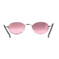 thumbnail image 2 of Hippie Micro Narrow Oval Pop Color Lens Metal Rim Sunglasses Silver Pink, 2 of 4