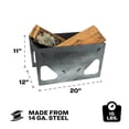thumbnail image 6 of US Stove US12VP Portable Collapsible Rectangular Fire Pit, 6 of 8