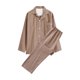 thumbnail image 1 of Pijamas de manga larga para hombre, ropa de casa informal, pantalones y cuello vuelto, 1 of 2
