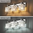 thumbnail image 7 of ZHLWIN Modern Crystal Bathroom Vanity Light, 3 Lights Chrome Modern Crystal Wall Lamp Bathroom, Modern Crystal Vanity Lighting, 7 of 7