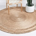 thumbnail image 2 of Jaipur Art And Craft Indian 60x60 CM (2 x 2 Square feet)(23.40 x 23.40 Inch)Brown Round Jute AreaRug Carpet throw, 2 of 4