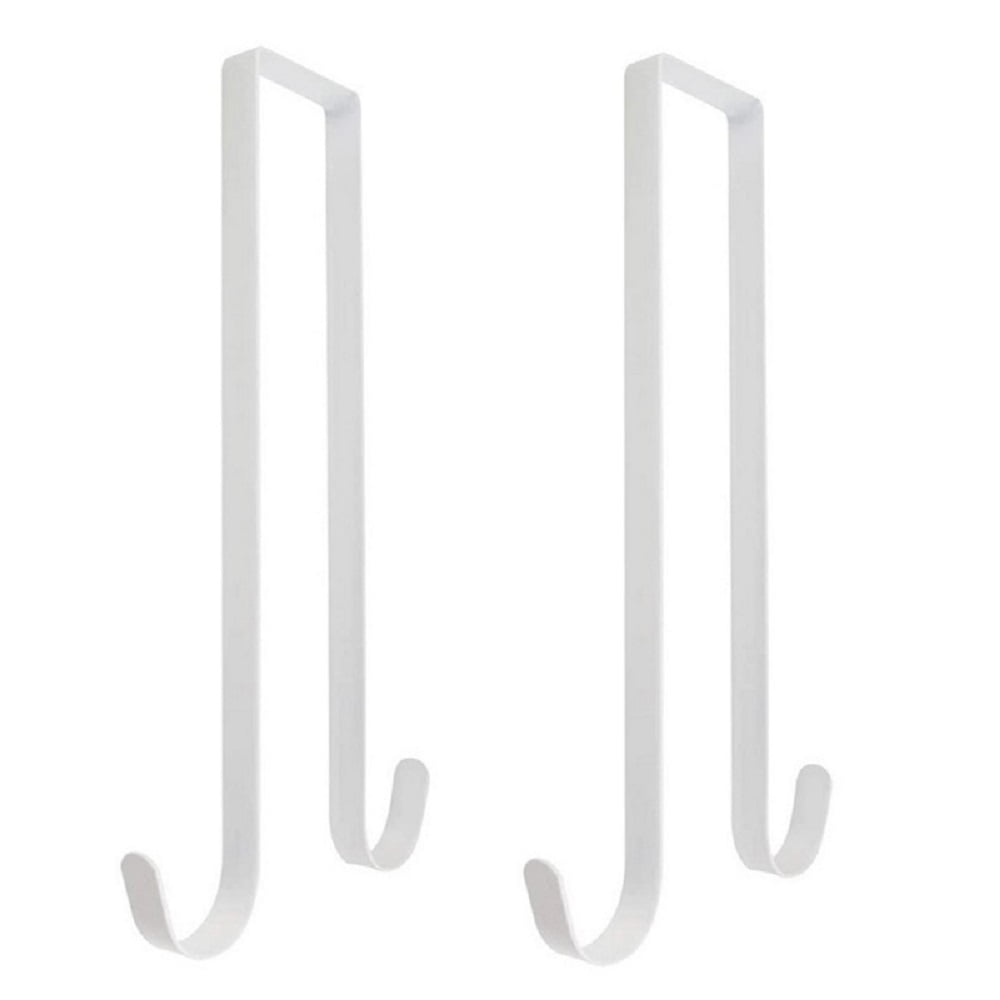 2pcs Metal Double Wreath Hanger Over The Door Large Double Door Wreath