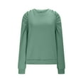 thumbnail image 4 of Wensltd Womens Sweatshirts No Hood Solid Color Crew Neck Casual Long Sleeve Pullover Sportswear Tops, 4 of 9