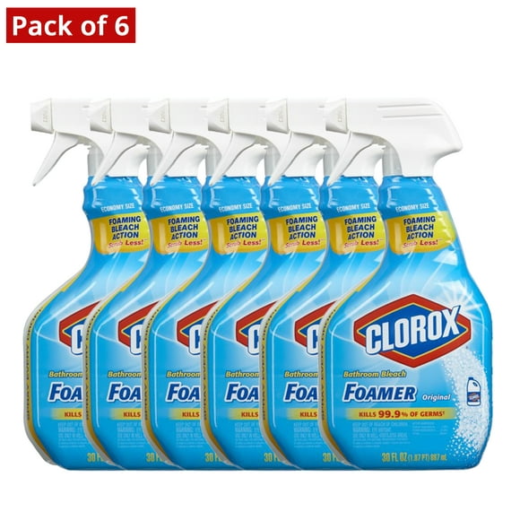 Clorox Bleach Foamer Bathroom Cleaner 30 oz - Pack of 6