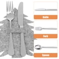 thumbnail image 4 of KAKOWELY 4PCS Xmas Tree Cutter Fork Bag Christmas Tableware Bag Practical Tableware Cover,7.87"X7.87"X0.08", 4 of 5