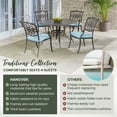 thumbnail image 4 of Hanover Traditions 5-Piece Rust-Free Aluminum Outdoor Patio Dining Set with Blue Cushions, 4 Dining Chairs and Aluminum Round Dining Table, TRADDN5PC-BLU, 4 of 24