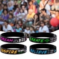 thumbnail image 4 of 12 pulseras de silicona inspiradoras Dream Believe Create Motivational Quote Pulseras elásticas para hombres y mujeres, 4 of 8