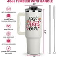 thumbnail image 2 of Mothers Day Gifts For Aunt - Best Aunt Ever Tumbler 40Oz With Handle, Aunty Gifts from Niece Nephew, Best Auntie Ever Present, Aunty Cup, Funny Drinking Cups Ideas For Her, Gift for Auntie, 2 of 5