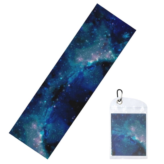 Galaxy Nebula Space Cooling Towel (39.4"X11.8") Chilly Sports Towel Quick-Drying Neck Cooling Wraps For Sweat