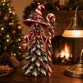 thumbnail image 4 of Christmas Forest Witch Resin Tabletop Figurine, Snowy Pine Tree Dress Witch Statue with Staff, Winter Holiday Mantel Shelf Decor for Home Party 1PC, 4 of 5